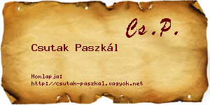 Csutak Paszkál névjegykártya